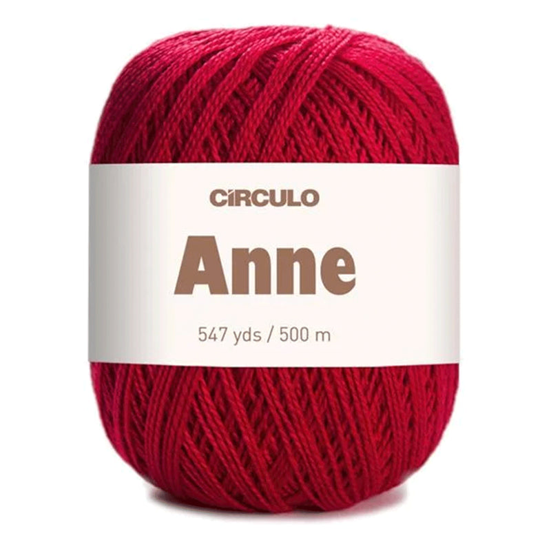 Círculo Anne, 100% Mercerized Cotton Yarn, 295 Tex , 500 Meters, 6-Pack