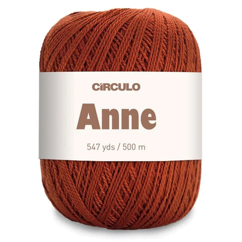 Círculo Anne, 100% Mercerized Cotton Yarn, 295 Tex , 500 Meters, 6-Pack