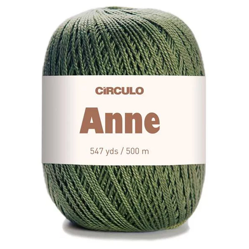 Círculo Anne, 100% Mercerized Cotton Yarn, 295 Tex , 500 Meters, 6-Pack