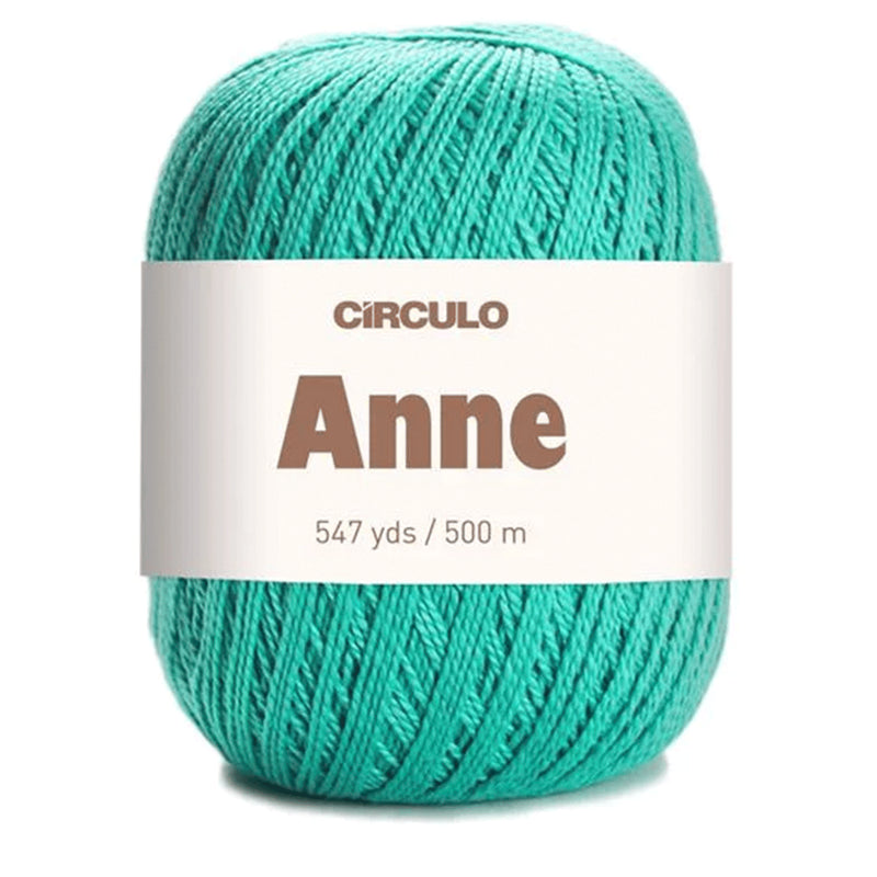 Círculo Anne, 100% Mercerized Cotton Yarn, 295 Tex , 500 Meters, 6-Pack