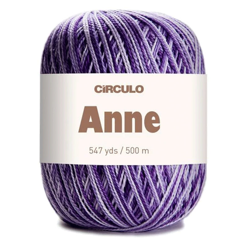 Círculo Anne, 100% Mercerized Cotton Yarn, 295 Tex , 500 Meters, 6-Pack