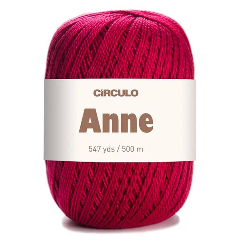 Círculo Anne, 100% Mercerized Cotton Yarn, 295 Tex , 500 Meters, 6-Pack