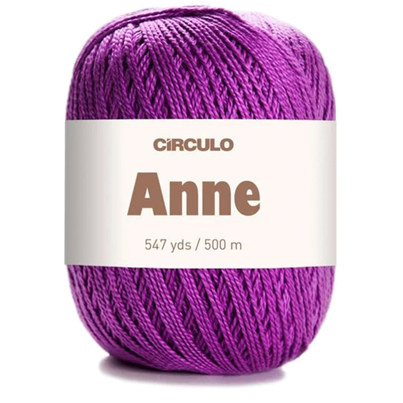 Círculo Anne, 100% Mercerized Cotton Yarn, 295 Tex , 500 Meters, 6-Pack