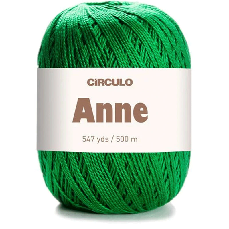 Círculo Anne, 100% Mercerized Cotton Yarn, 295 Tex , 500 Meters, 6-Pack