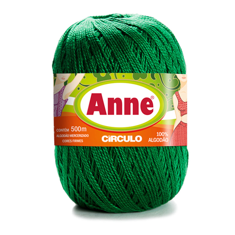 Círculo Anne, 100% Mercerized Cotton Yarn, 295 Tex , 500 Meters, 6-Pack