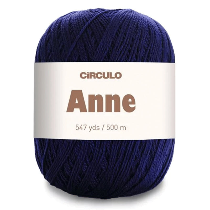 Círculo Anne, 100% Mercerized Cotton Yarn, 295 Tex , 500 Meters, 6-Pack