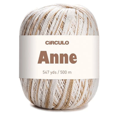 Círculo Anne, 100% Mercerized Cotton Yarn, 295 Tex , 500 Meters, 6-Pack