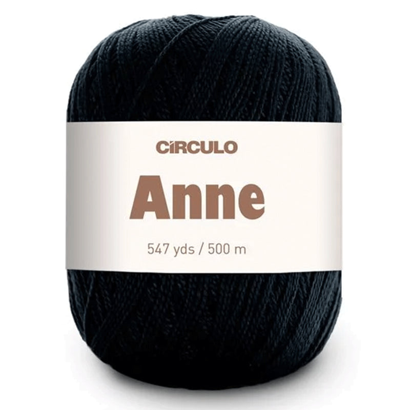 Círculo Anne, 100% Mercerized Cotton Yarn, 295 Tex , 500 Meters, 6-Pack