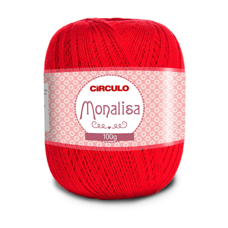 Círculo Monalisa, 100% Acrylic Yarn, 100g, 190.3 Tex, 525 Meters, Variety Colors, 1 Roll, 6-Pack