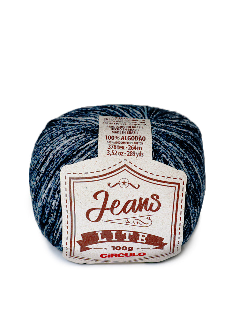 Círculo Jeans Lite, 100% Cotton Yarn, 100g,  378 Tex, 264 Meters, Variety Colors, 1 Roll