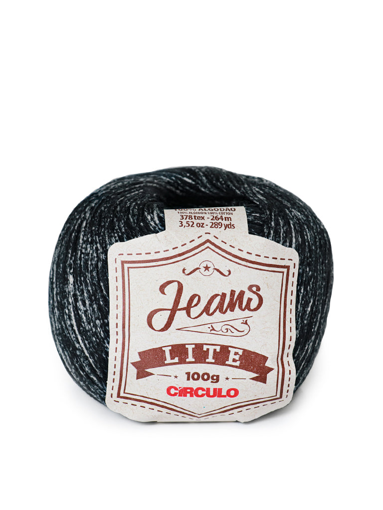 Círculo Jeans Lite, 100% Cotton Yarn, 100g,  378 Tex, 264 Meters, Variety Colors, 1 Roll, 6-Pack