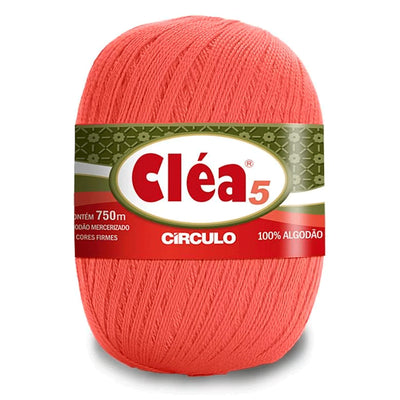 Círculo Cléa 5, 100% Mercerized Cotton Yarn, 147 gram, 196.7 Tex, 750 Meters, Variety Colors, 6-Pack