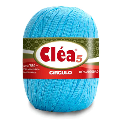 Círculo Cléa 5, 100% Mercerized Cotton Yarn, 147 Gram, 196.7 Tex, 750 Meters, Variety Colors