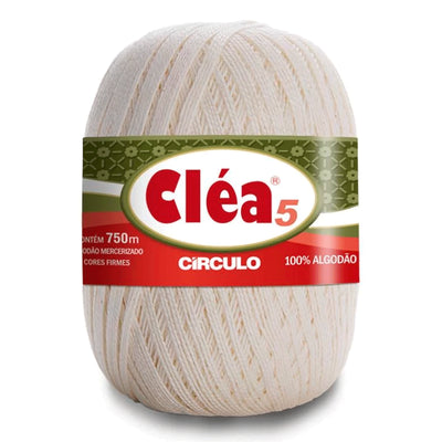 Círculo Cléa 5, 100% Mercerized Cotton Yarn, 147 gram, 196.7 Tex, 750 Meters, Variety Colors, 6-Pack