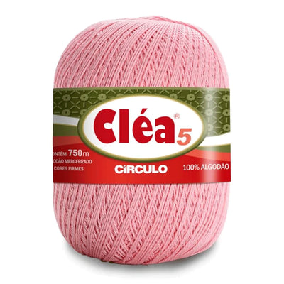 Círculo Cléa 5, 100% Mercerized Cotton Yarn, 147 gram, 196.7 Tex, 750 Meters, Variety Colors, 6-Pack