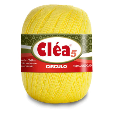 Círculo Cléa 5, 100% Mercerized Cotton Yarn, 147 gram, 196.7 Tex, 750 Meters, Variety Colors, 6-Pack