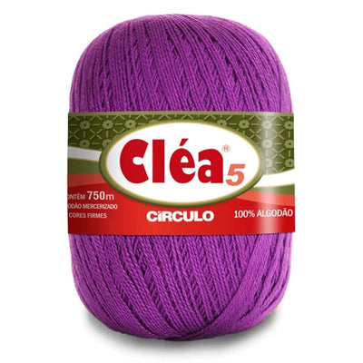 Círculo Cléa 5, 100% Mercerized Cotton Yarn, 147 Gram, 196.7 Tex, 750 Meters, Variety Colors