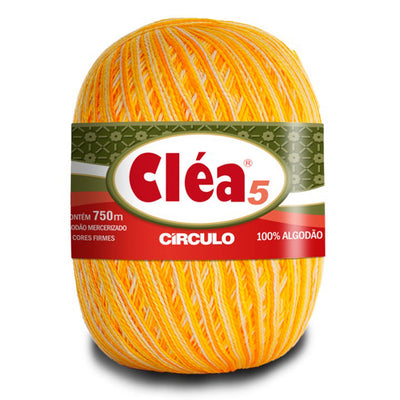 Círculo Cléa 5, 100% Mercerized Cotton Yarn, 147 Gram, 196.7 Tex, 750 Meters, Variety Colors