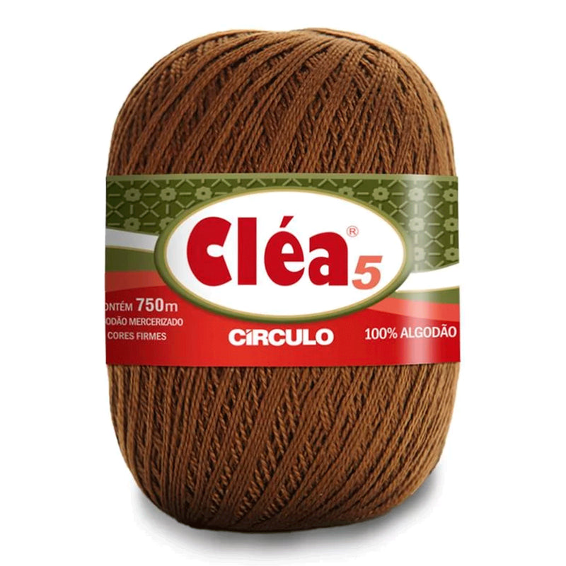 Círculo Cléa 5, 100% Mercerized Cotton Yarn, 147 gram, 196.7 Tex, 750 Meters, Variety Colors, 6-Pack