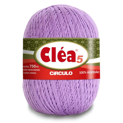 Círculo Cléa 5, 100% Mercerized Cotton Yarn, 147 gram, 196.7 Tex, 750 Meters, Variety Colors, 6-Pack