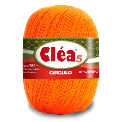 Círculo Cléa 5, 100% Mercerized Cotton Yarn, 147 gram, 196.7 Tex, 750 Meters, Variety Colors, 6-Pack