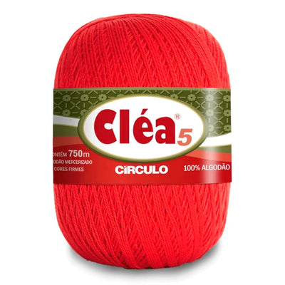 Círculo Cléa 5, 100% Mercerized Cotton Yarn, 147 Gram, 196.7 Tex, 750 Meters, Variety Colors