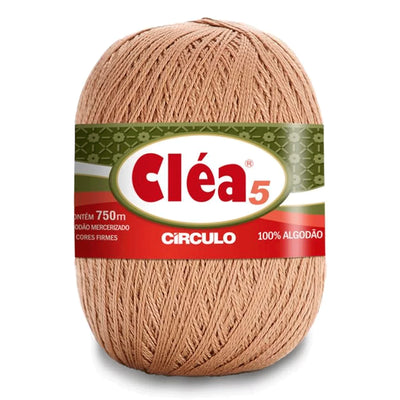 Círculo Cléa 5, 100% Mercerized Cotton Yarn, 147 gram, 196.7 Tex, 750 Meters, Variety Colors, 6-Pack