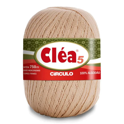 Círculo Cléa 5, 100% Mercerized Cotton Yarn, 147 Gram, 196.7 Tex, 750 Meters, Variety Colors