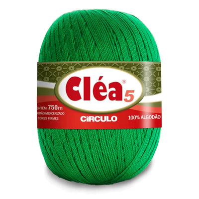 Círculo Cléa 5, 100% Mercerized Cotton Yarn, 147 gram, 196.7 Tex, 750 Meters, Variety Colors, 6-Pack