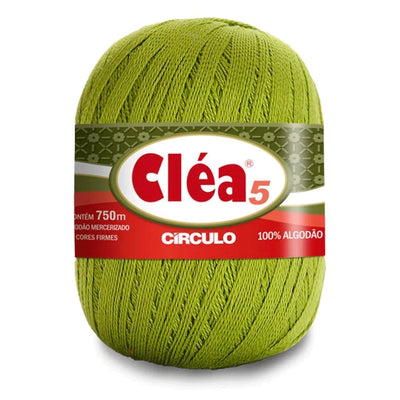 Círculo Cléa 5, 100% Mercerized Cotton Yarn, 147 gram, 196.7 Tex, 750 Meters, Variety Colors, 6-Pack