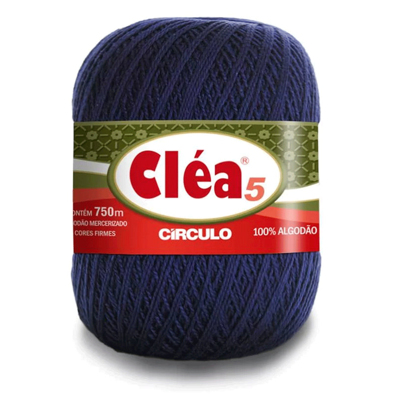 Círculo Cléa 5, 100% Mercerized Cotton Yarn, 147 gram, 196.7 Tex, 750 Meters, Variety Colors, 6-Pack