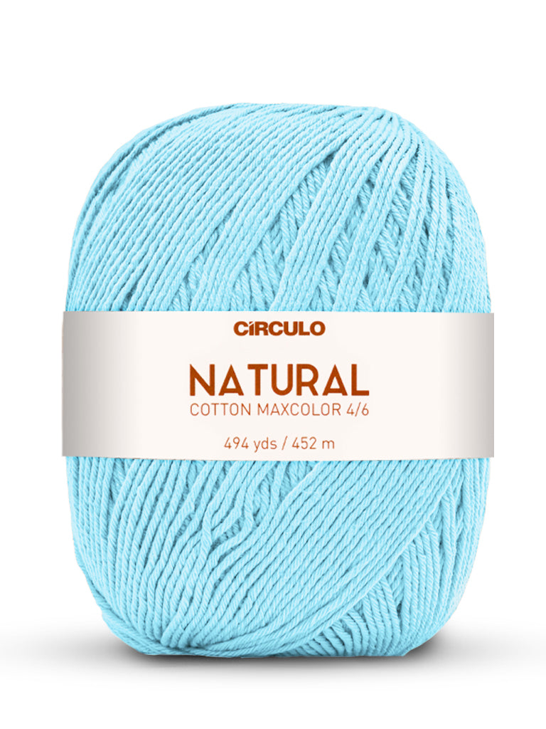 Círculo Natural Maxcolors 4/6, 100% Cotton Yarn, 400 grams, 494 Yards, 885 Tex, Variety Colors, 1 Roll, 3-Pack