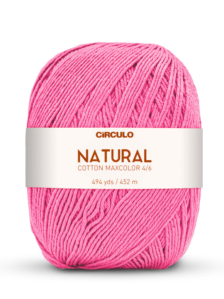 Círculo Natural Maxcolors 4/6, 100% Cotton Yarn, 400 grams, 494 Yards, 885 Tex, Variety Colors, 1 Roll, 3-Pack