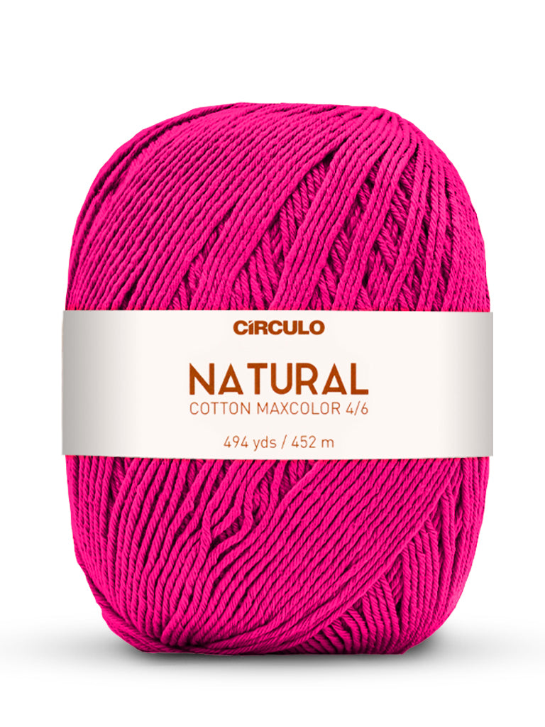 Círculo Natural Maxcolors 4/6, 100% Cotton Yarn, 400 grams, 494 Yards, 885 Tex, Variety Colors, 1 Roll, 3-Pack