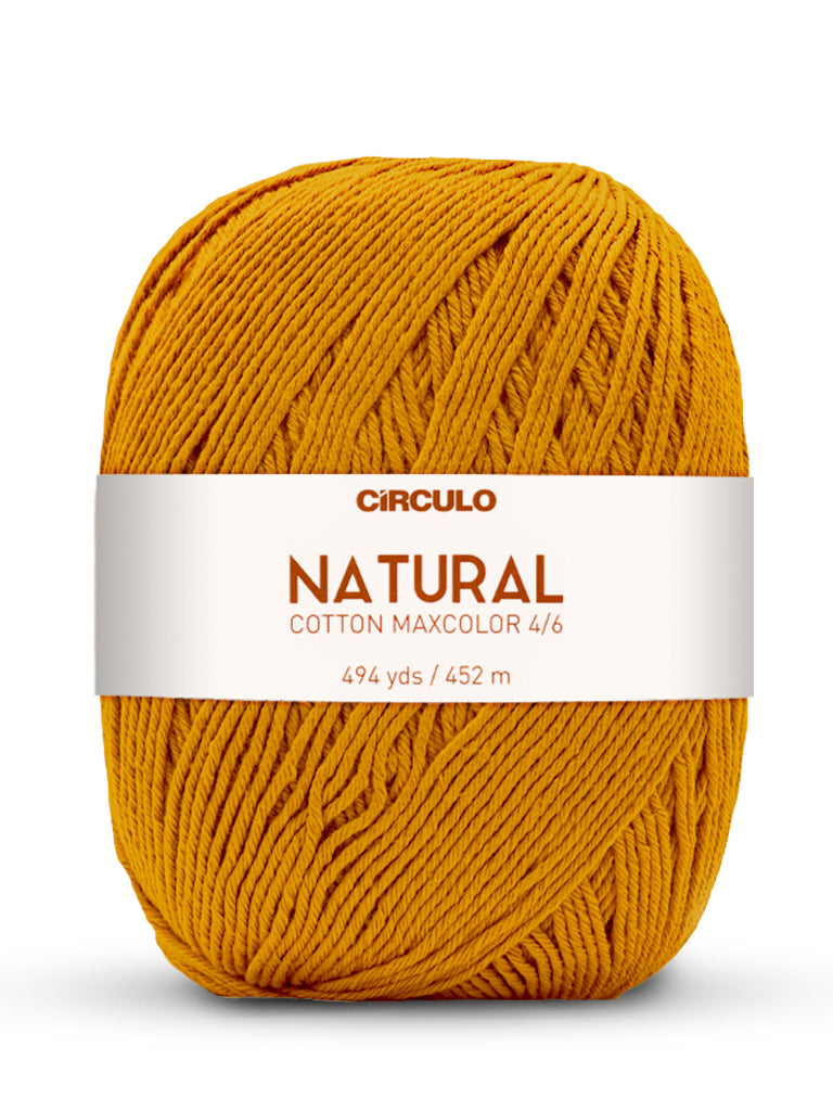 Círculo Natural Maxcolors 4/6, 100% Cotton Yarn, 400 grams, 494 Yards, 885 Tex, Variety Colors, 1 Roll