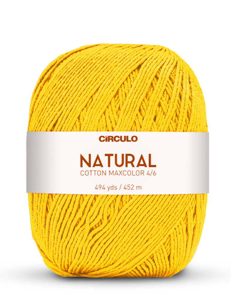 Círculo Natural Maxcolors 4/6, 100% Cotton Yarn, 400 grams, 494 Yards, 885 Tex, Variety Colors, 1 Roll, 3-Pack