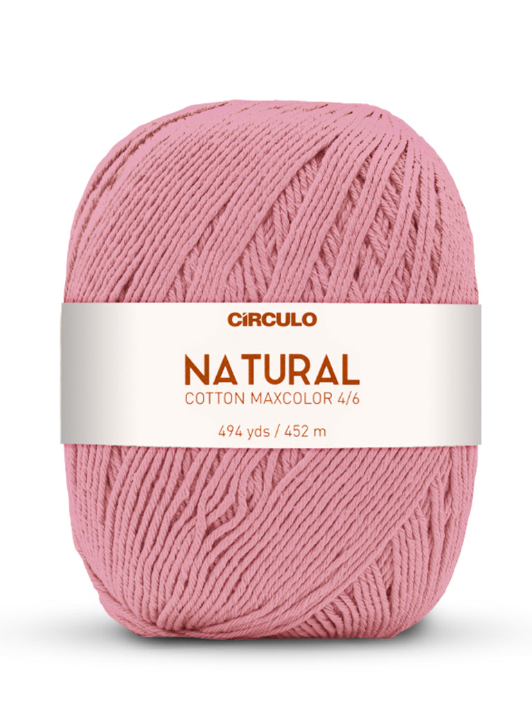 Círculo Natural Maxcolors 4/6, 100% Cotton Yarn, 400 grams, 494 Yards, 885 Tex, Variety Colors, 1 Roll, 3-Pack