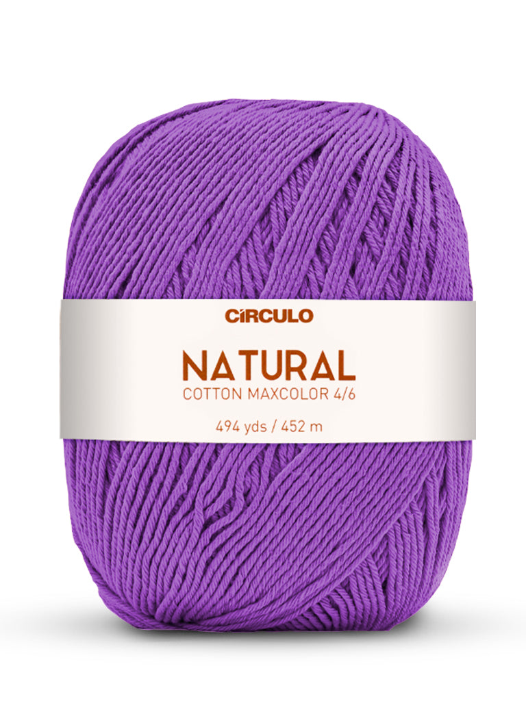 Círculo Natural Maxcolors 4/6, 100% Cotton Yarn, 400 grams, 494 Yards, 885 Tex, Variety Colors, 1 Roll, 3-Pack