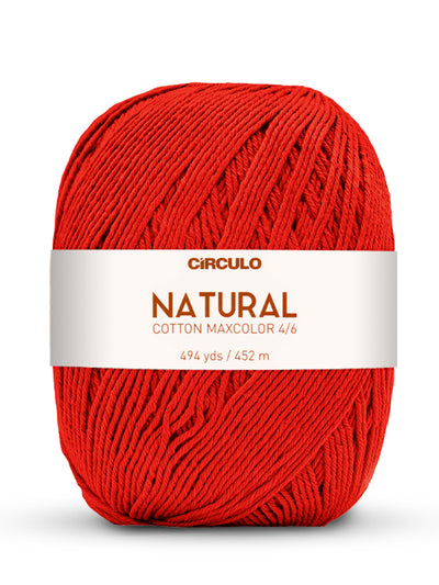 Círculo Natural Maxcolors 4/6, 100% Cotton Yarn, 400 grams, 494 Yards, 885 Tex, Variety Colors, 1 Roll, 3-Pack