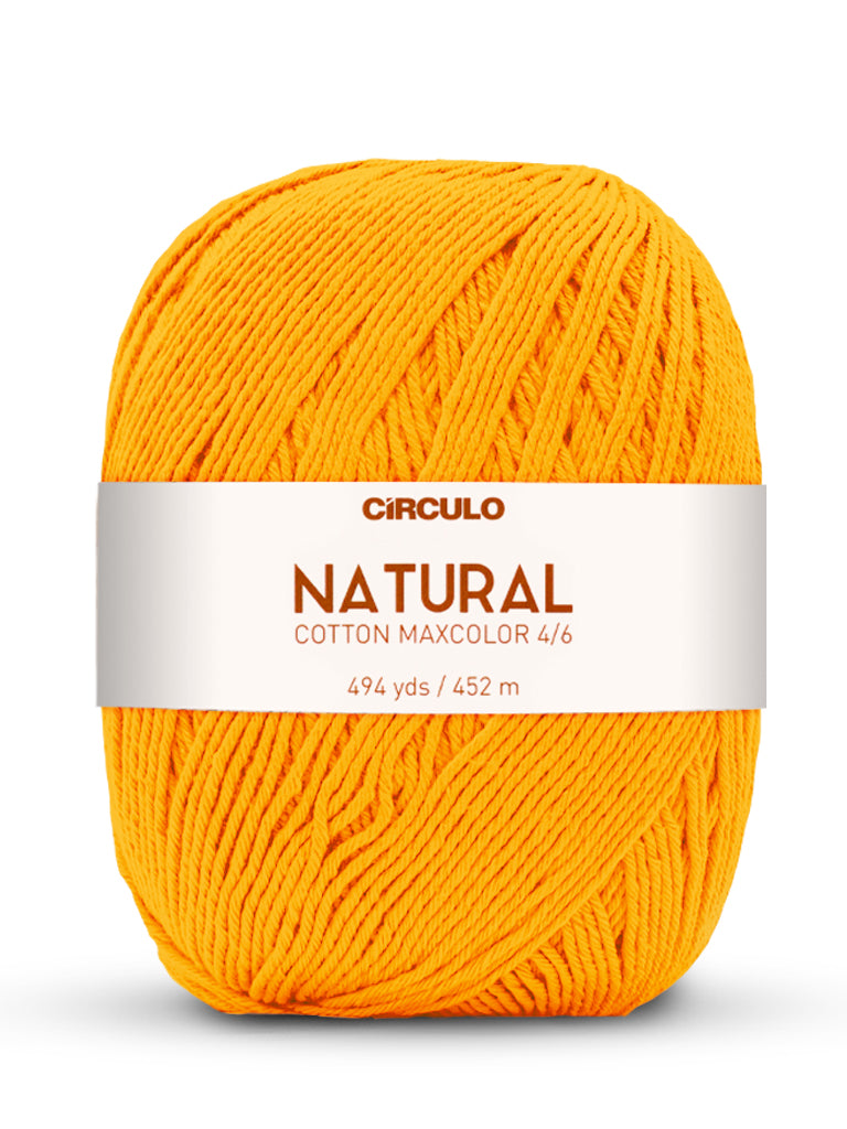 Círculo Natural Maxcolors 4/6, 100% Cotton Yarn, 400 grams, 494 Yards, 885 Tex, Variety Colors, 1 Roll, 3-Pack