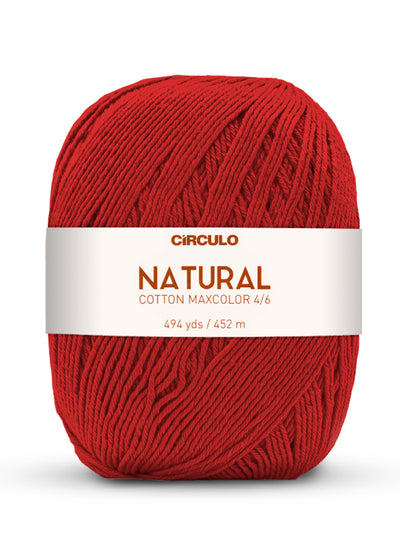 Círculo Natural Maxcolors 4/6, 100% Cotton Yarn, 400 grams, 494 Yards, 885 Tex, Variety Colors, 1 Roll