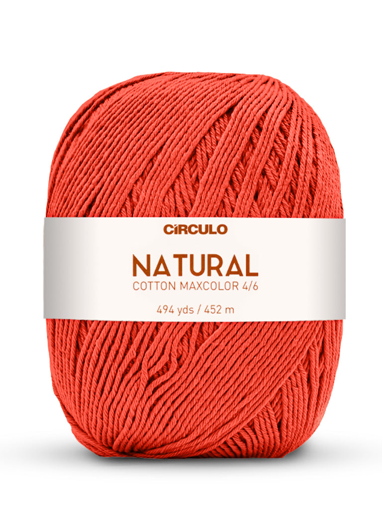 Círculo Natural Maxcolors 4/6, 100% Cotton Yarn, 400 grams, 494 Yards, 885 Tex, Variety Colors, 1 Roll, 3-Pack