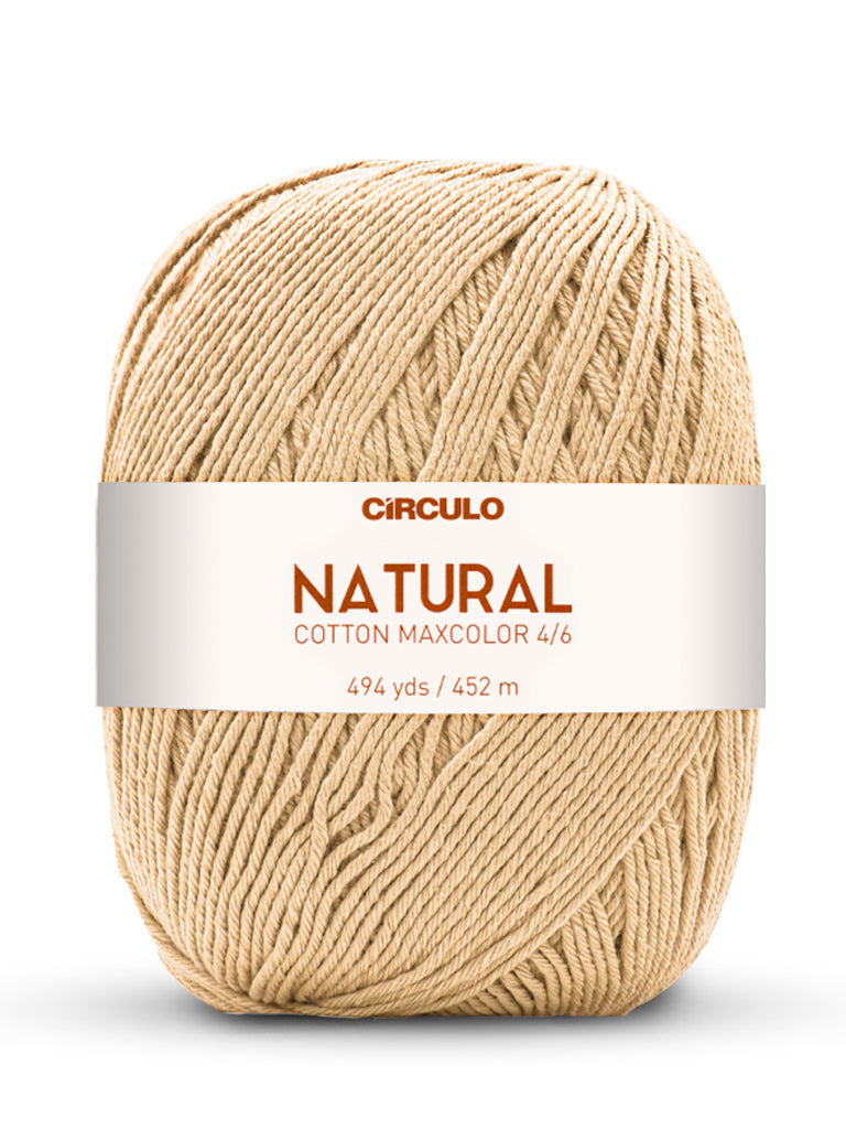 Círculo Natural Maxcolors 4/6, 100% Cotton Yarn, 400 grams, 494 Yards, 885 Tex, Variety Colors, 1 Roll, 3-Pack