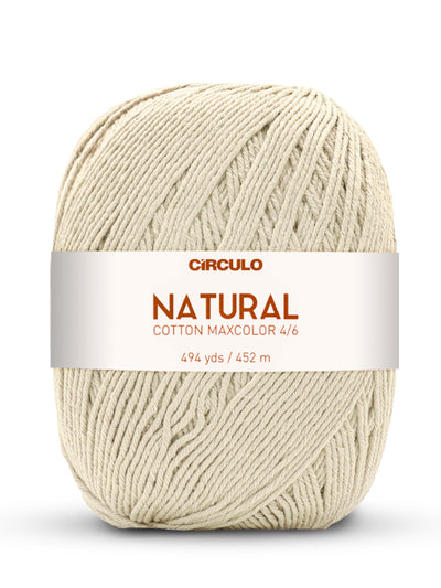 Círculo Natural Maxcolors 4/6, 100% Cotton Yarn, 400 grams, 494 Yards, 885 Tex, Variety Colors, 1 Roll, 3-Pack