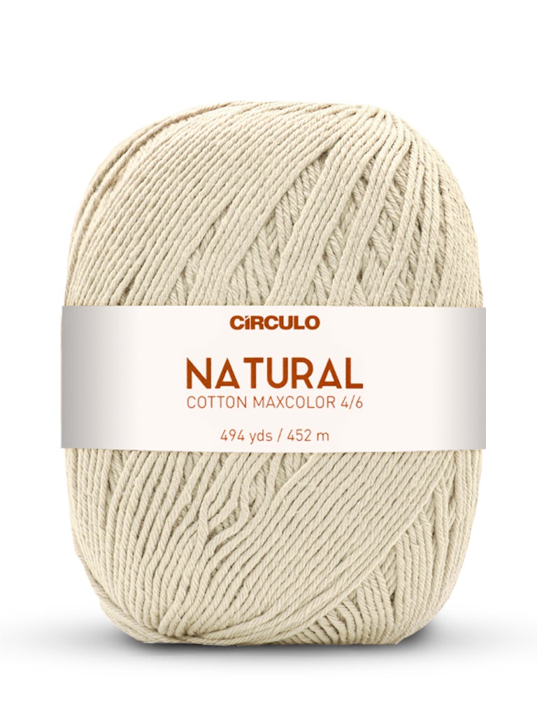 Círculo Natural Maxcolors 4/6, 100% Cotton Yarn, 400 grams, 494 Yards, 885 Tex, Variety Colors, 1 Roll, 3-Pack