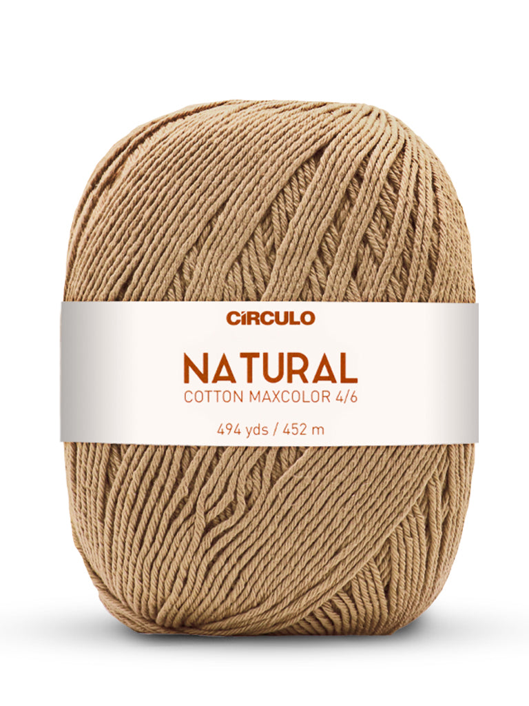 Círculo Natural Maxcolors 4/6, 100% Cotton Yarn, 400 grams, 494 Yards, 885 Tex, Variety Colors, 1 Roll, 3-Pack