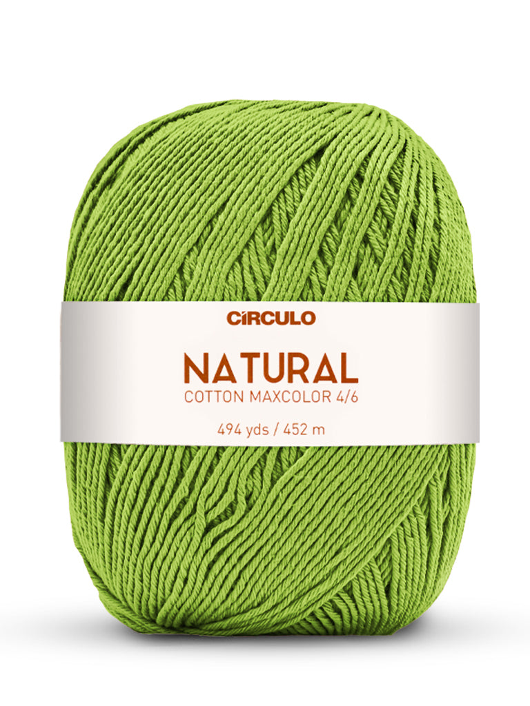 Círculo Natural Maxcolors 4/6, 100% Cotton Yarn, 400 grams, 494 Yards, 885 Tex, Variety Colors, 1 Roll, 3-Pack