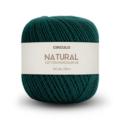 Círculo Natural Maxcolors 4/6, 100% Cotton Yarn, 200 Grams, 247 Yards, 885 Tex, Variety Colors, 1 Roll