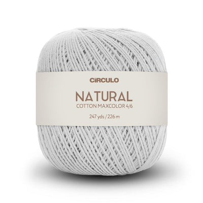 Círculo Natural Maxcolors 4/6, 100% Cotton Yarn, 200 Grams, 247 Yards, 885 Tex, Variety Colors, 6-Pack