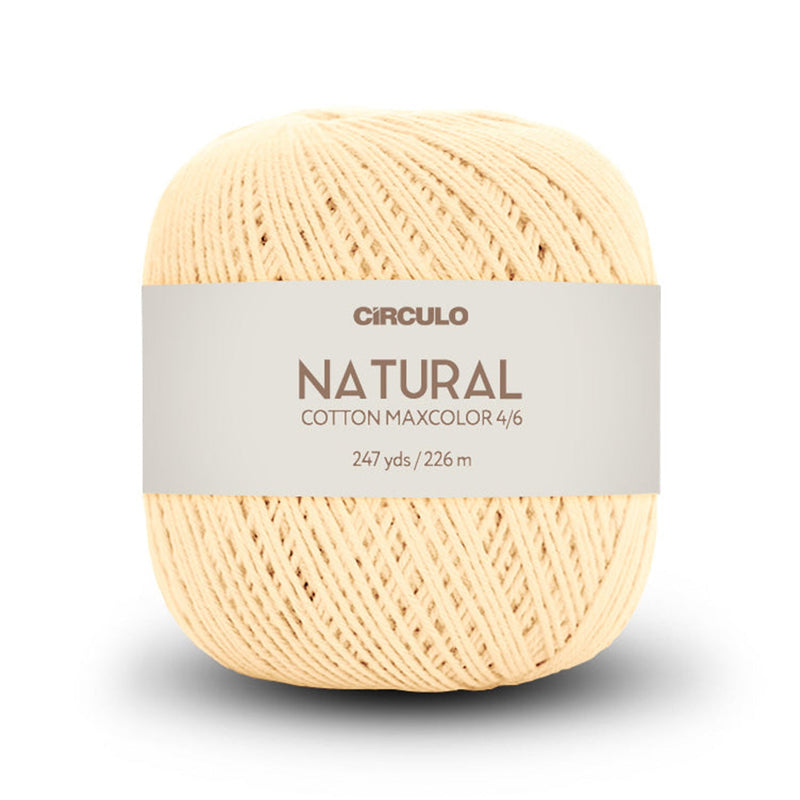 Círculo Natural Maxcolors 4/6, 100% Cotton Yarn, 200 Grams, 247 Yards, 885 Tex, Variety Colors, 1 Roll